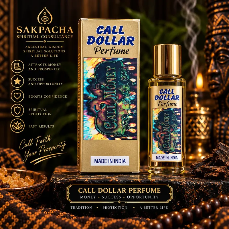 Call Dollar Perfume in Sakpacha’s black and gold product presentation
